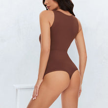 Laden Sie das Bild in den Galerie-Viewer, Einfarbiger Bodysuit mit Rundhalsausschnitt