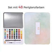 Laden Sie das Bild in den Galerie-Viewer, Glitzer-/Metallic-Aquarell-Set