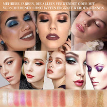 Laden Sie das Bild in den Galerie-Viewer, Lidschattenpalette mit funkelnden Schimmereffekten in 10 Farben