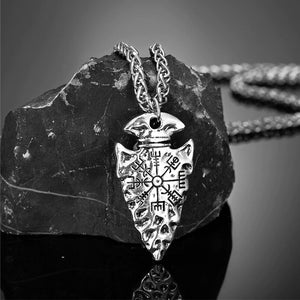 Odins Speer-Halskette mit Vegvisir-Symbol