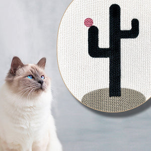 Farbiger, flacher Katzenkratzbaum zur Wandmontage