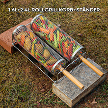 Laden Sie das Bild in den Galerie-Viewer, 304 Edelstahl Rolling Barbecue Käfig