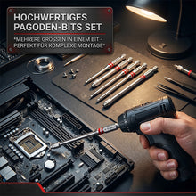 Laden Sie das Bild in den Galerie-Viewer, Pagodenförmiges magnetisches Sechskant-Schraubendreher-Bit-Set