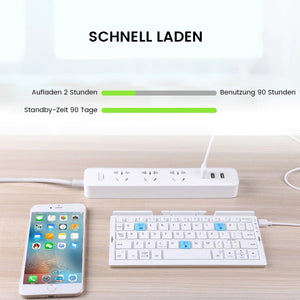 Bluetooth-Klapptastatur für Handy und Tablet