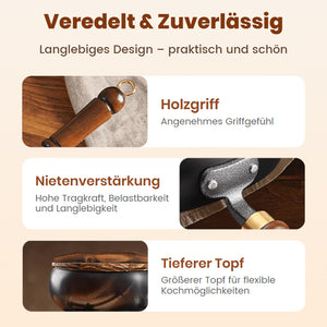Antihaftbeschichteter Eisenwok