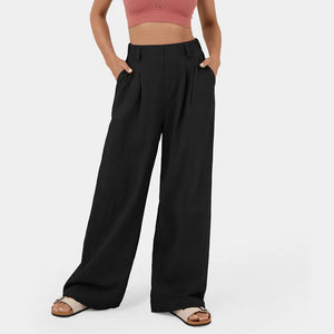 High-Waist Weite Damen-Hose
