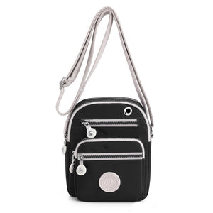 Nylon-Umhängegürteltasche für Damen mit mehreren Taschen