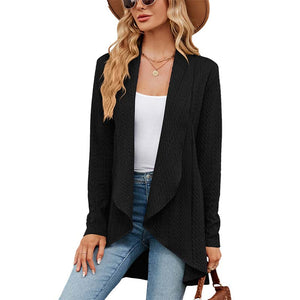 Langärmlige Strickjacke, Mantel