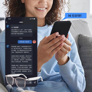 Intelligente Brille und Kopfhörer für simultane Übersetzung