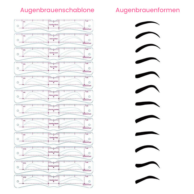 Augenbrauenschablonen-Set aus Silikon
