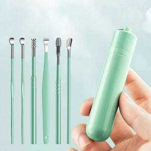6-teiliges Edelstahl Ohrpflege-Set