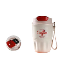 Laden Sie das Bild in den Galerie-Viewer, Edelstahl-Isolier-Reisetasse für Kaffee