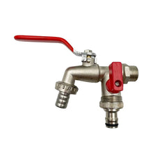 Laden Sie das Bild in den Galerie-Viewer, Zinklegierung Dual Outlet Wasserhahn für Gartenarbeit