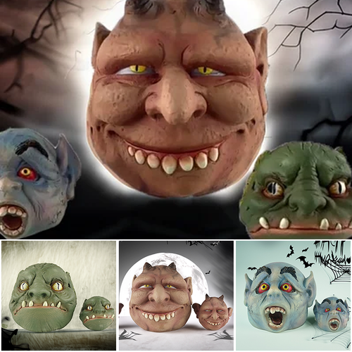 Horror-Kopf-Ornament aus Harz