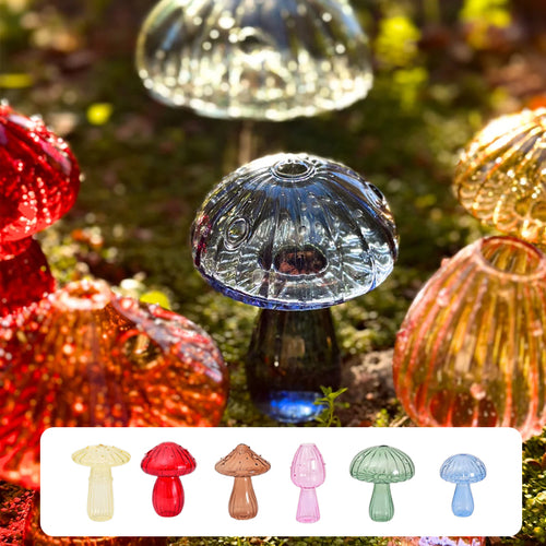 Handgefertigte Pilzknospenvase aus Glas