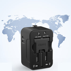 Universeller Reiseadapter mit zwei USB-Anschlüssen