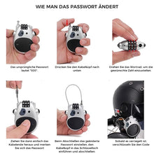 Laden Sie das Bild in den Galerie-Viewer, Tragbares diebstahlsicheres teleskopisches Drahtschloss