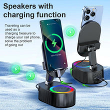 Laden Sie das Bild in den Galerie-Viewer, Wireless Induction Audio Bluetooth Speaker 5 in 1 Phone Holder