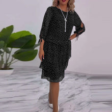 Laden Sie das Bild in den Galerie-Viewer, Elegantes Lagenkleid mit Polka Dot-Print