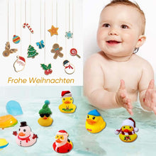 Laden Sie das Bild in den Galerie-Viewer, 24 Stück Countdown-Adventskalender mit Weihnachts-Gummienten