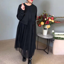 Laden Sie das Bild in den Galerie-Viewer, Unregelmäßig genähtes einfarbiges elegantes Kleid