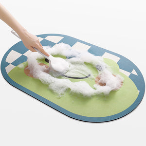 Ovale absorbierende Bodenmatte