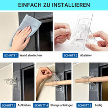 Laden Sie das Bild in den Galerie-Viewer, Sakerplus® Vorhangstangenhalterungen ohne Bohren