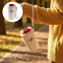 Laden Sie das Bild in den Galerie-Viewer, Edelstahl-Isolier-Reisetasse für Kaffee