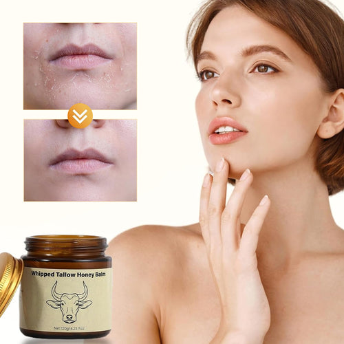 Aufgeschlagener Talg-Honig-Balsam