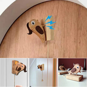 Handgefertigte kreative Specht-Türklingel aus Holz