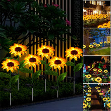 Laden Sie das Bild in den Galerie-Viewer, LED-Solar-Sonnenblumenlampe