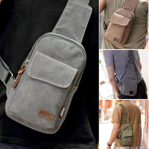 Schulter-/Brusttasche aus Segeltuch