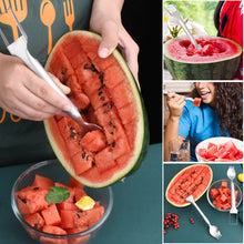 Laden Sie das Bild in den Galerie-Viewer, 2-in-1 Wassermelonenschneider aus Edelstahl