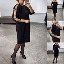 Laden Sie das Bild in den Galerie-Viewer, Lässiges, modisches Kleid mit Netzstoff