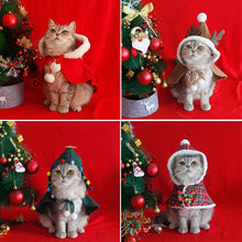 Laden Sie das Bild in den Galerie-Viewer, Katze Hund Weihnachten Cape Poncho