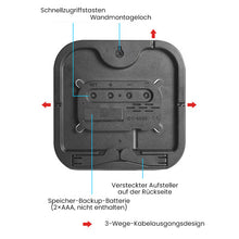 Laden Sie das Bild in den Galerie-Viewer, Quadratische LED-Uhr zum Aufhängen oder Aufstellen