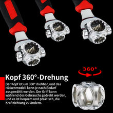 Laden Sie das Bild in den Galerie-Viewer, 52 in 1 Universal 360° drehbarer Kopf Gummigriff Steckschlüssel