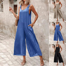 Laden Sie das Bild in den Galerie-Viewer, Gestreifter, bedruckter Tank-Top-Jumpsuit für Damen
