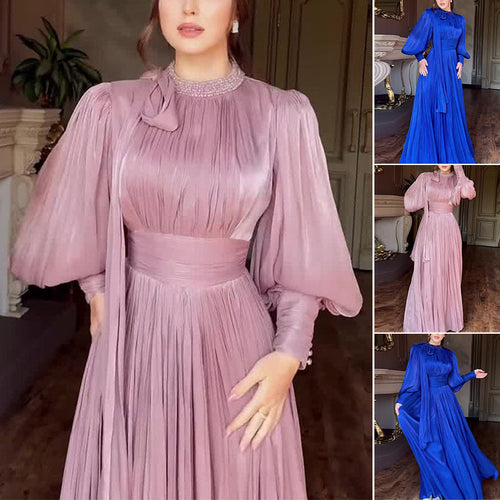 Laterne Langärmeliges Kleid ohne Taille