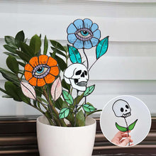 Laden Sie das Bild in den Galerie-Viewer, Frühes Halloween💀Totenkopf-Buntglaspflanze