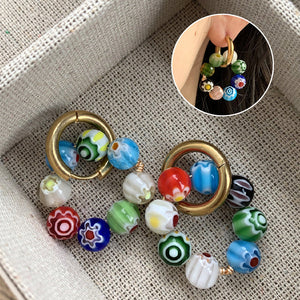 Boho-Ohrringe mit bunten Lucite-Perlen