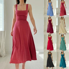 Laden Sie das Bild in den Galerie-Viewer, Neues Midikleid mit dicken Trägern für Damen