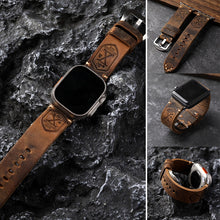 Laden Sie das Bild in den Galerie-Viewer, Handgefertigtes Vintage Leder-Apple-Watch-Band