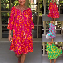 Laden Sie das Bild in den Galerie-Viewer, Bedrucktes Kleid mit losen Ärmeln