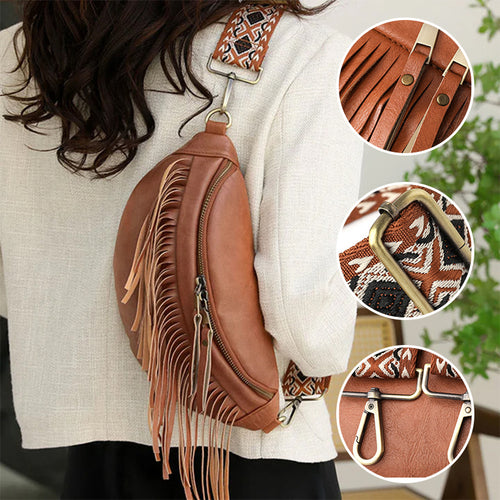 Vintage Crossbody Tasche mit Quaste