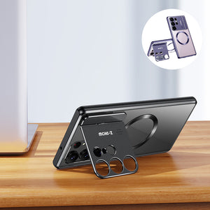 Magnetische Handyhülle mit Spiegelschutzständer für Samsung