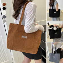 Laden Sie das Bild in den Galerie-Viewer, Cordsamt-Tasche mit großem Fassungsvermögen