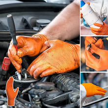 Laden Sie das Bild in den Galerie-Viewer, Orangefarbene Nitril-Handschuhe