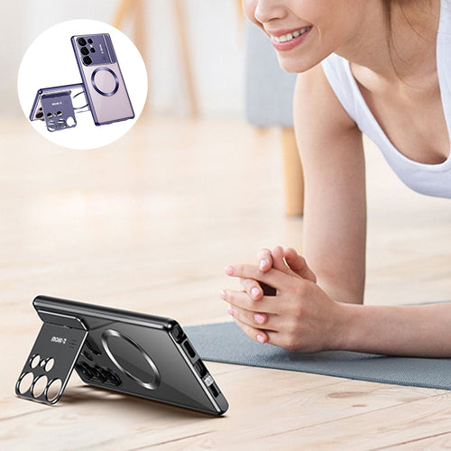 Magnetische Handyhülle mit Spiegelschutzständer für Samsung