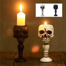 Laden Sie das Bild in den Galerie-Viewer, Kubischer Totenkopf Stumpenkerzenhalter
